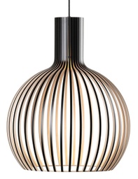 Designer Pendelleuchte, Birke - Schwarz laminiert, E27