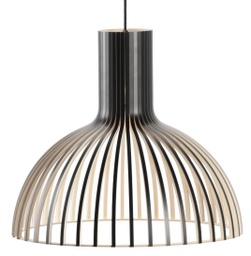 Designer Pendelleuchte, Birke - Schwarz laminiert, E27