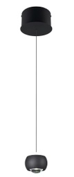Pendelleuchte, schwarz, höhenverstellbar, Fernbedg.