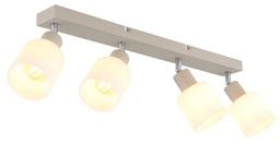 Strahler, 4-flammig, schwenkbar, Opalglas