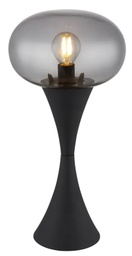Tischleuchte, Schnurschalter, Rauchglas