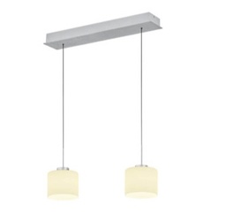 LED; Pendelleuchte, 2 flammig, Aluminium