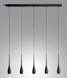 LED Pendelleuchte, Schwarz, dimmbar