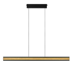 LED Pendelleuchte, CCT, dimmbar, getr. schaltbar, Spaltholz