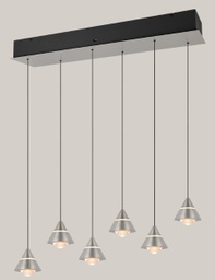 LED Pendelleuchte, 6 flammig