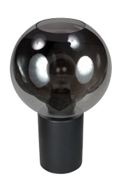 Tischleuchte, Rauchglas, Schnurdimmer