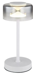 LED Tischleuchte, Rauchglas, Wippschalter