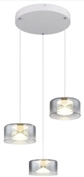 LED Pendelleuchte, Rauchglas, Höhenverstellbar