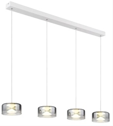 LED Pendelleuchte, Rauchglas, Höhe einstellbar