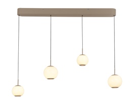 LED Pendelleuchte, Sandfarben, Opalglas