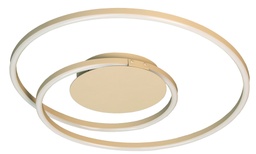 LED Deckenleuchte, CCT, Fernbedienung, Nickel matt