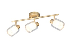 Strahler, 3-flammig, schwenkbar, Goldfarbig, E14