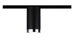 Schiene 230V, 1 * GU10 max. 10 Watt LED ohne Glühlampe, B/H/T: ca.6x11x6cm(Farbe:Schwarz matt,Chrom)