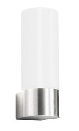 LED Wandleuchte, Edelstahl, Glas opalweiß