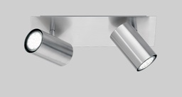 Strahler 2-flg., GU10, Farbe:Nickel matt